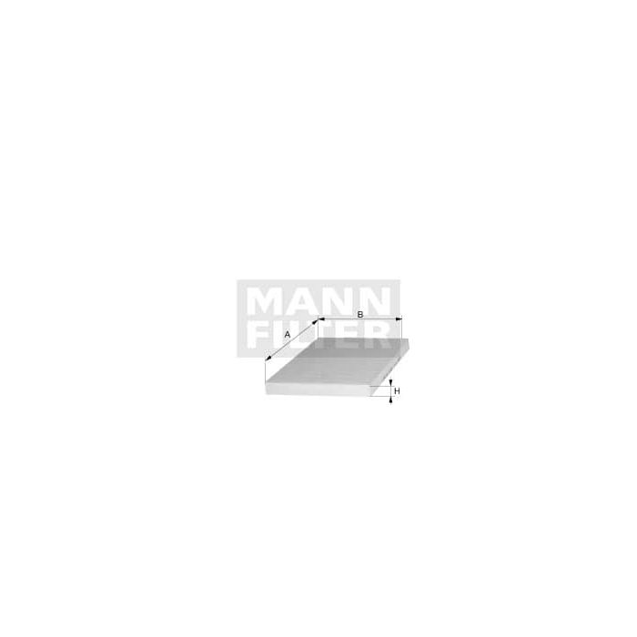 Mann Filter Mann-Filter CUK 3037 Cabin Filter With Activated Charcoal for  select Audi models