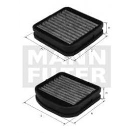 MANN CUK18000-2 Cabin Air Filter w/ Activated Charcoal